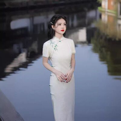 苏瑾春夏旗袍竹子新中式2024针织