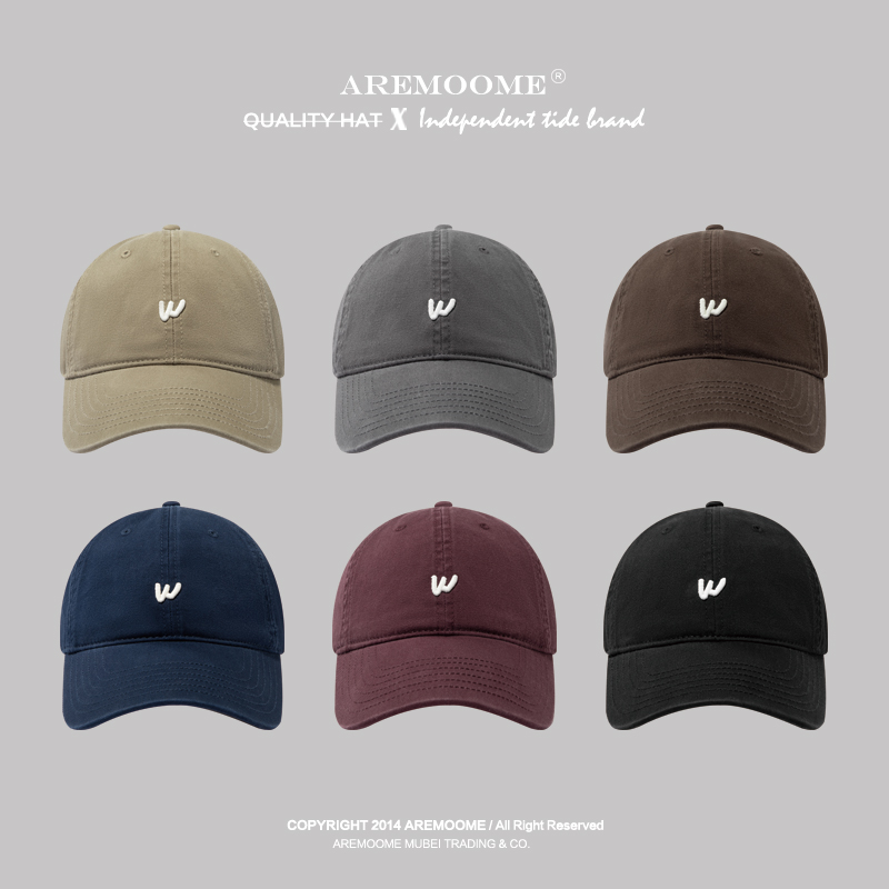 复古帽子男女同款软顶棒球帽宽帽檐四季百搭休闲运动鸭舌帽显脸小