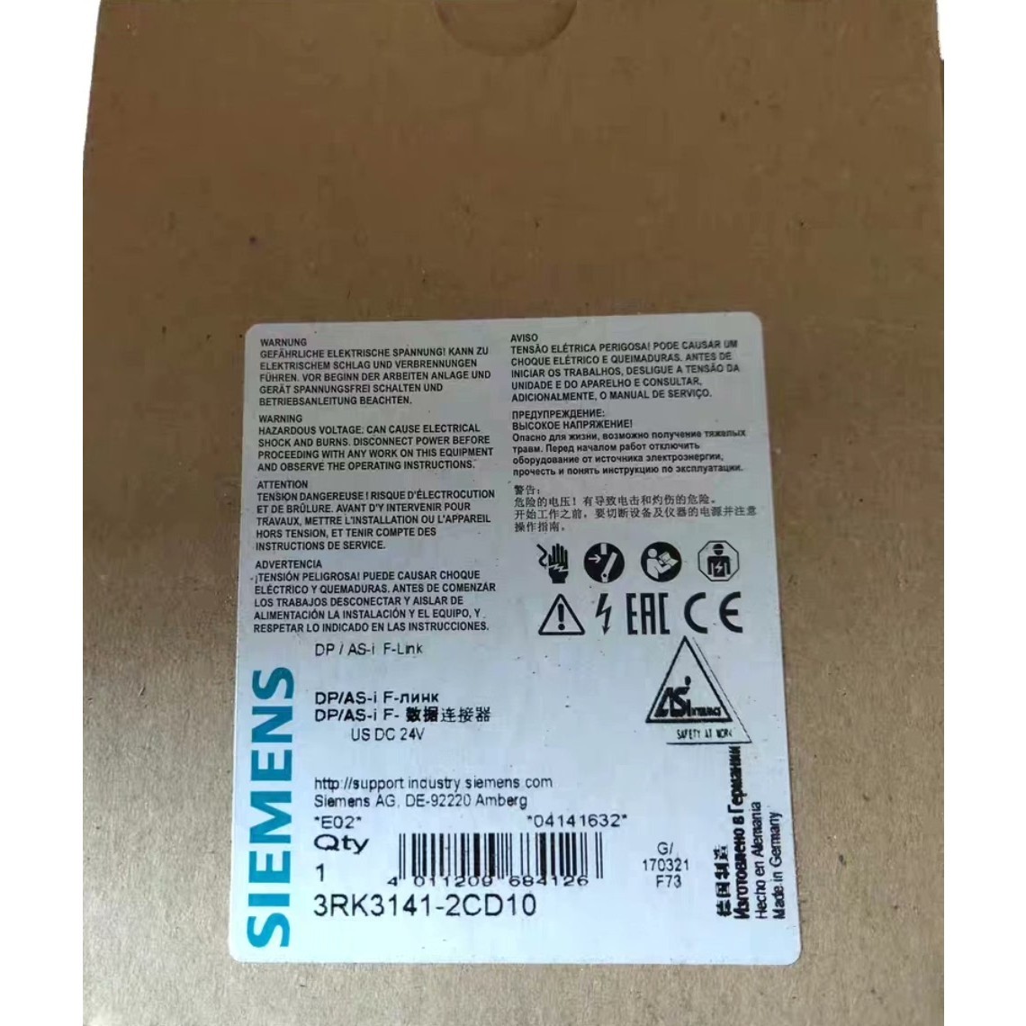 (议价)3RK3141-2CD10  西门子 安全模块询价