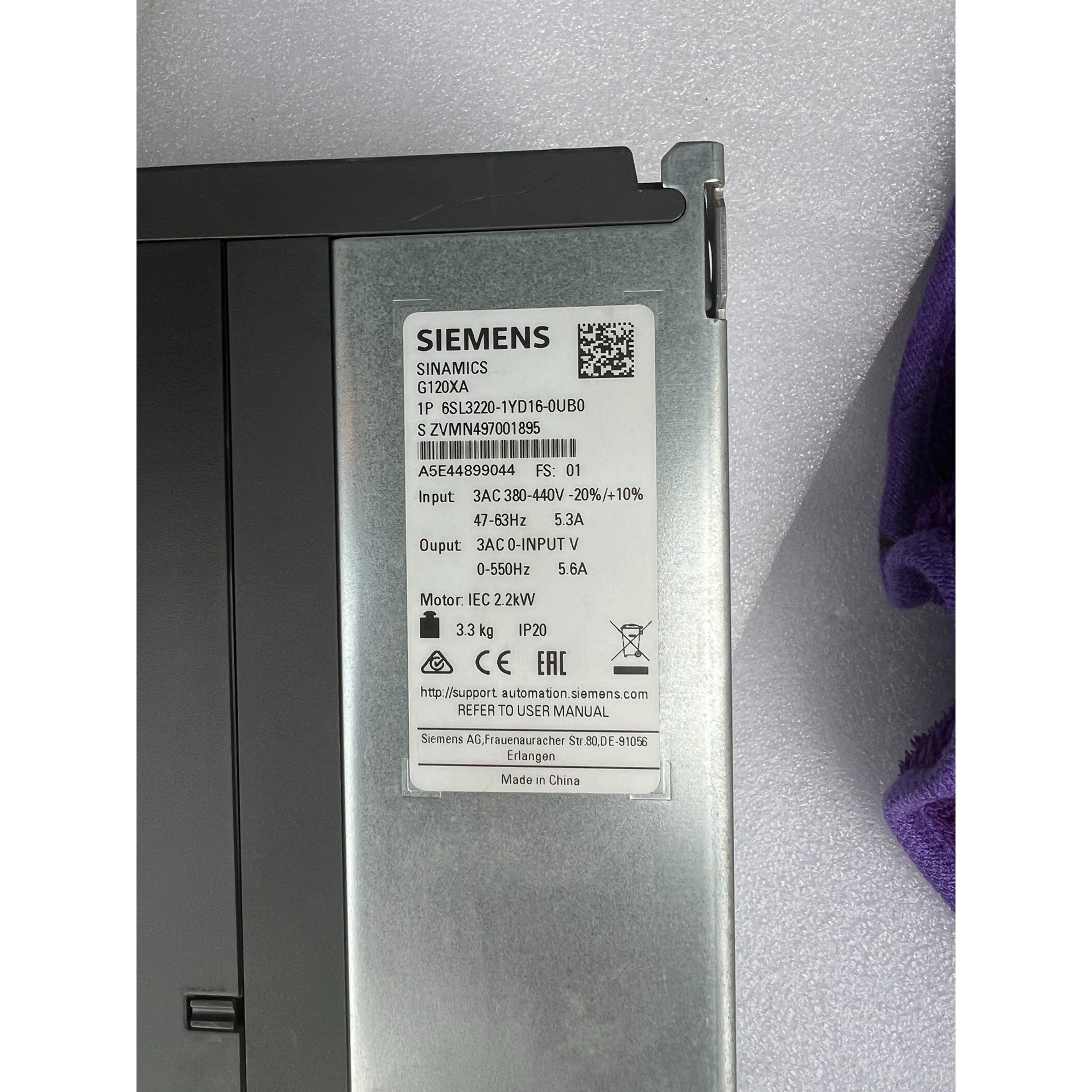 (议价)西门子变频器G120XA 2.2KW功率模块询价
