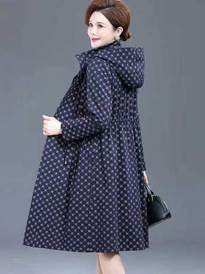 风衣23-10中老年束腰大码夹克