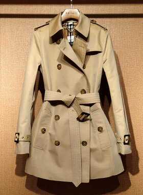 高档中长款英伦风衣收腰春季外套女2026年新款气质百搭双排扣长袖