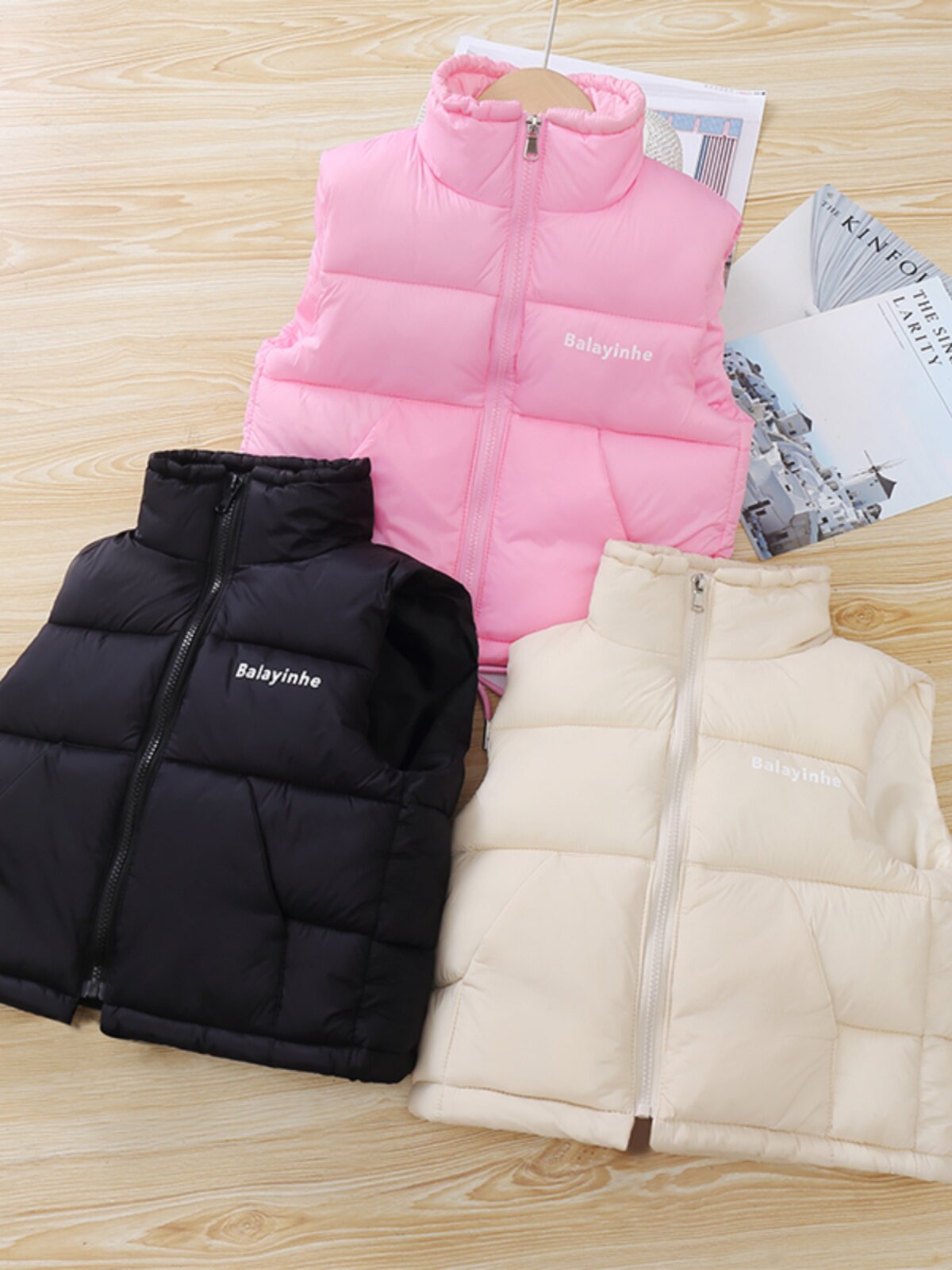 q秋冬儿童马甲2023新款童装加厚宝宝背心中小童大童时尚外穿马甲