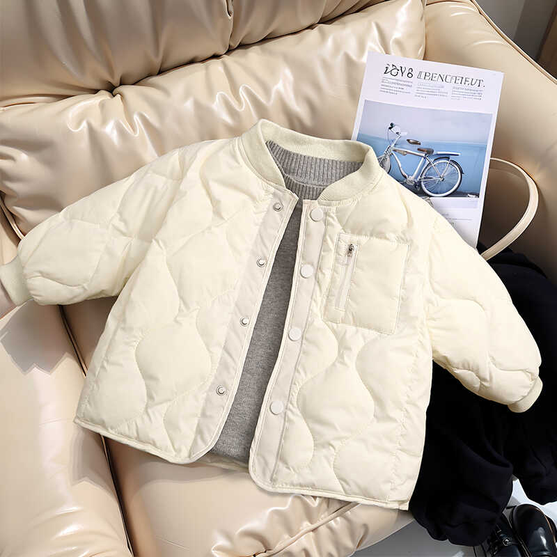 新款儿童羽丝绒丝服冬装中小童轻薄防寒服外套男女童宝宝棉服上衣