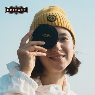 UNICARE时尚 2025 复古U盾迷你小圆包 U盘耳机手机线收纳包
