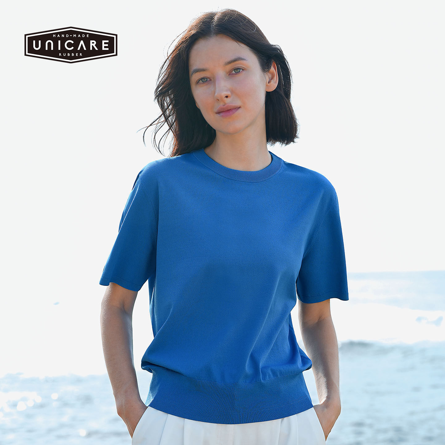 UNICARE钓鱼系列圆领宽松针织T恤女士 运动休闲户外短袖2026新品