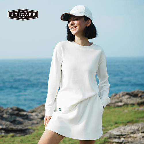 UNICARE经典款男女运动休闲户外针织衫 时尚圆领长袖T恤内搭 2025