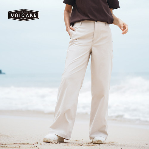 UNICARE户外工装阔腿显瘦女裤