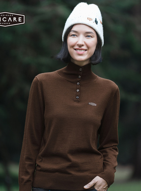 UNICARE半开领针织套头衫 长袖T恤 春秋冬舒适百搭打底衫上衣2025