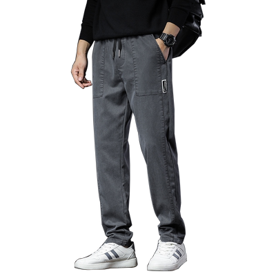 秋冬新款宽松直筒加绒休闲长裤子