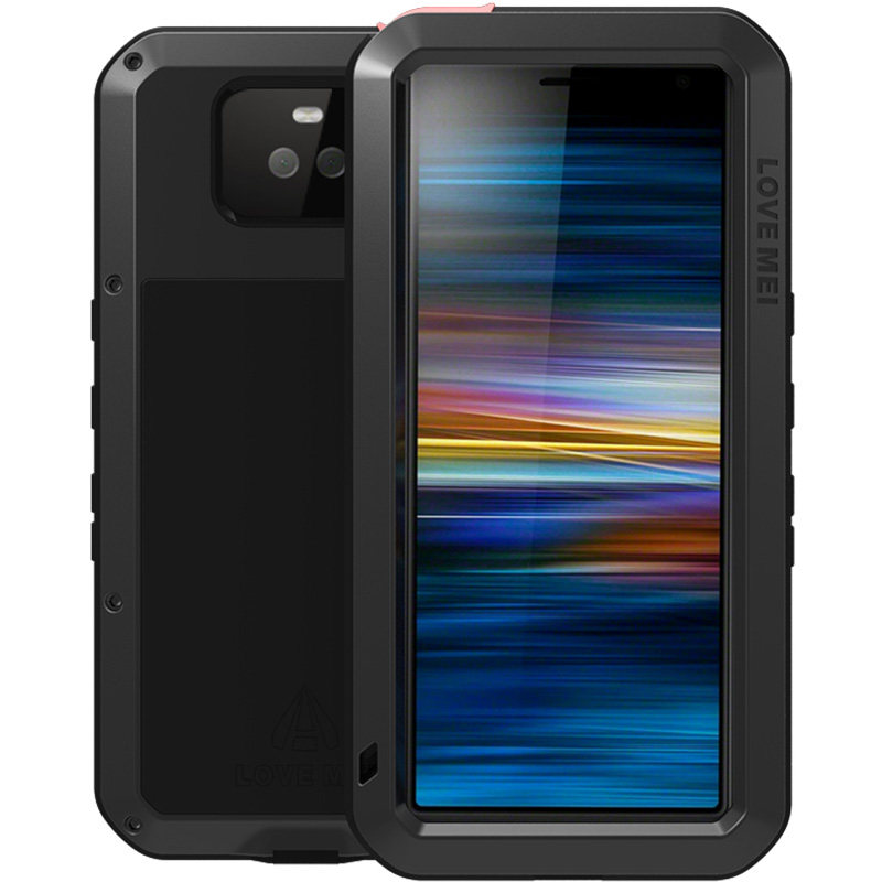lovemei适用索尼xperia10plus三防手机壳防震防摔全包保护套金属