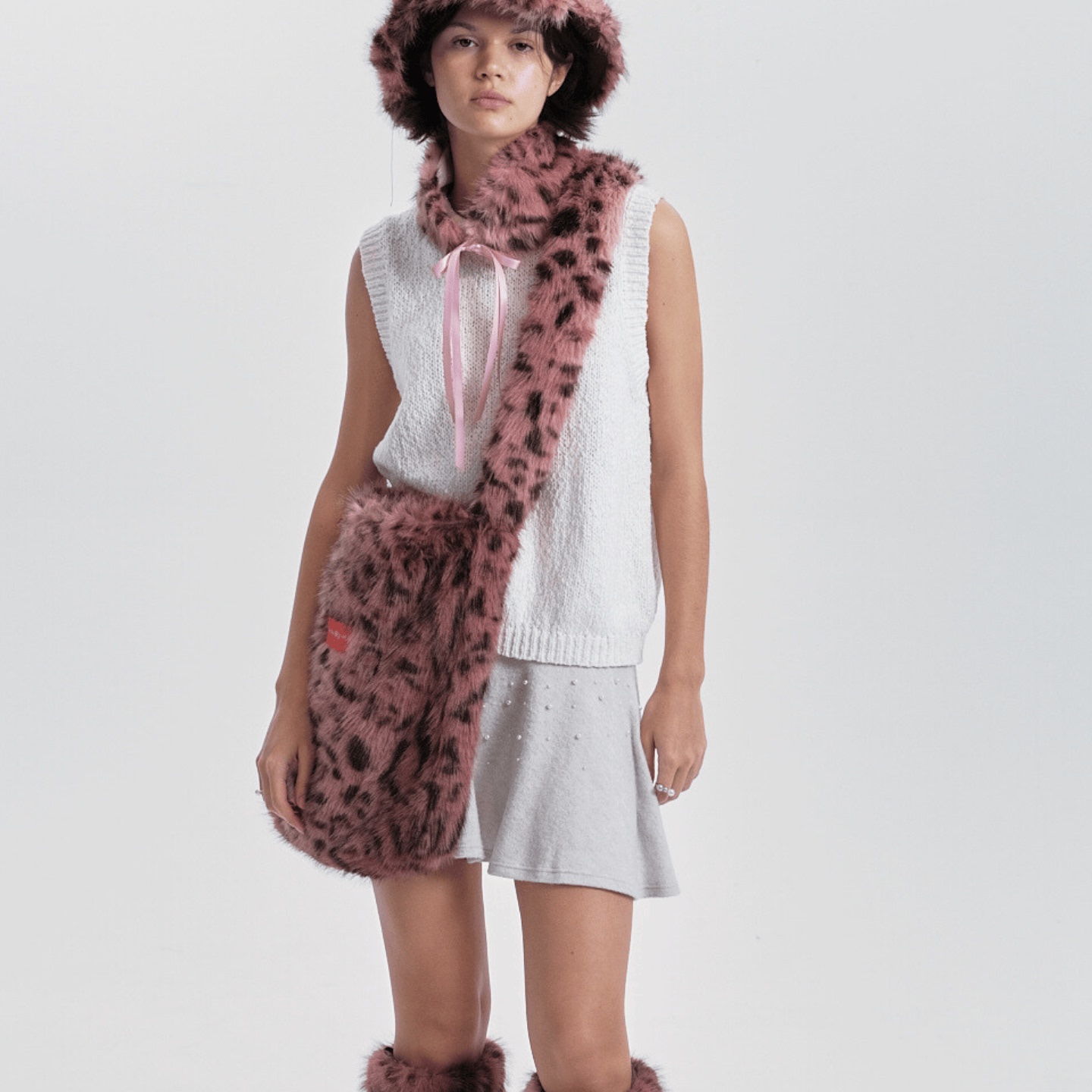 MereMiemie雪宝豹毛茸茸背包