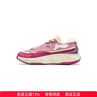 AGLT234 草莓熊女子保暖潮流低帮运动鞋 李宁加绒休闲鞋 2023冬新款