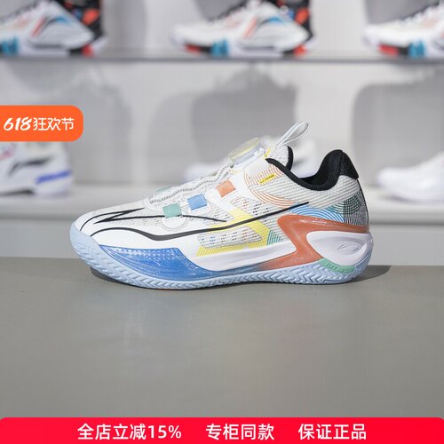 李宁男大童防滑透气篮球鞋