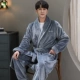 Серый синий DL Мужская халата+брюки