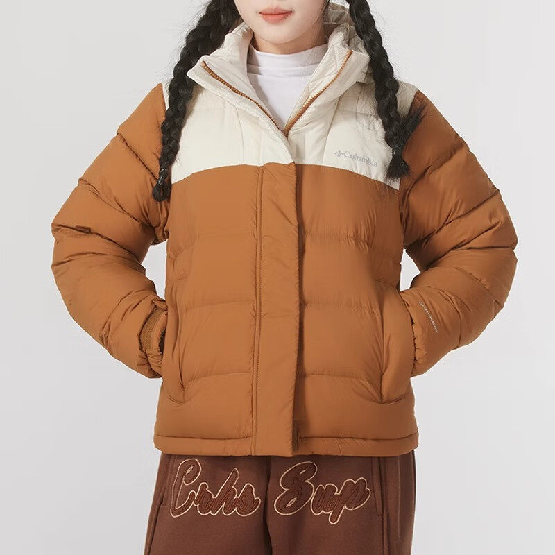 哥伦比亚羽绒服女金点热能外套