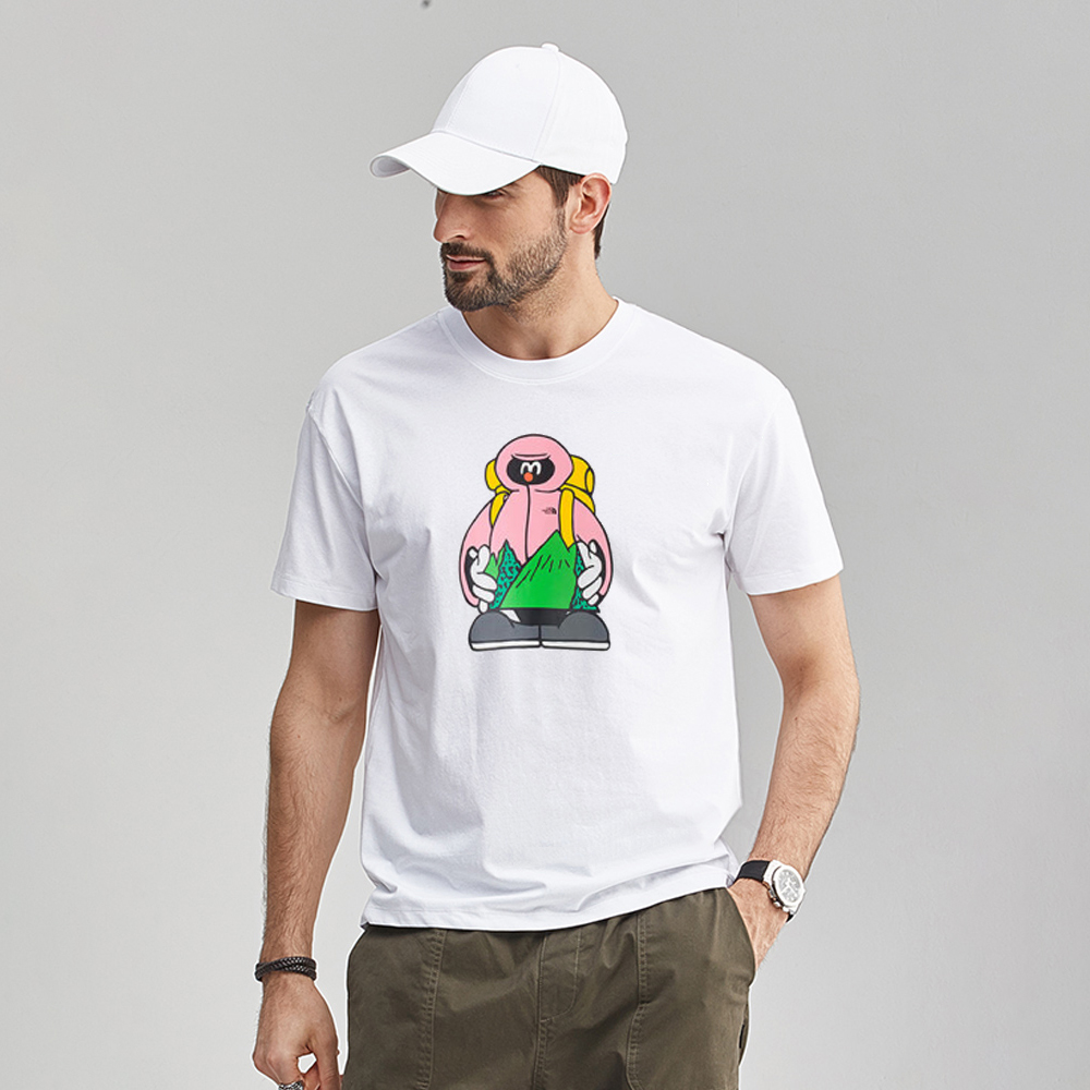 25夏季新款TheNorthFace北面短袖T恤男女款户外舒适透气纯棉印花