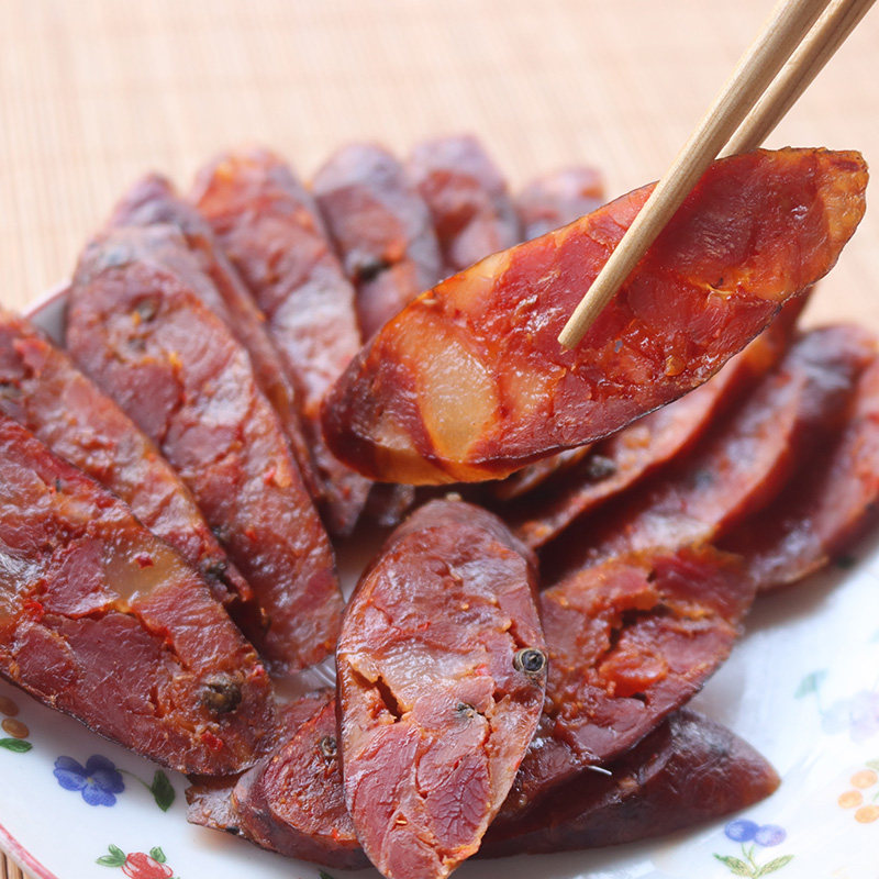 四川正宗麻辣香肠腊肉农家手工自制烟熏腊肠川味特产辣肠特色腊味