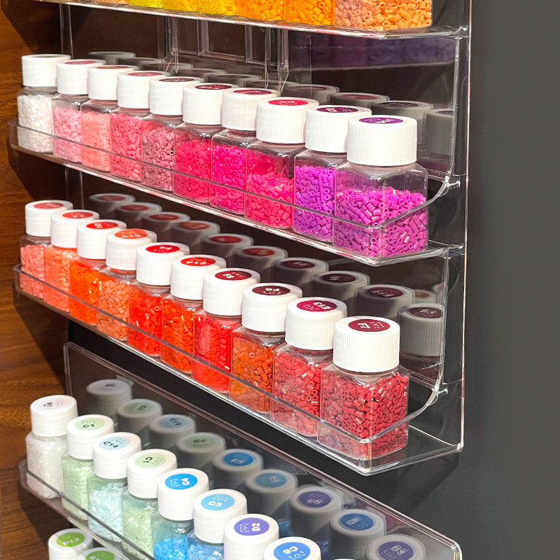 拼豆收纳墙分装瓶上墙拼豆墙展示架分类免打孔粘贴置物架防掉落,文具电教/文化用品/商务用品,软木板/照片板/毛毡板,淘宝优惠券,粉丝福利购,淘宝优惠卷