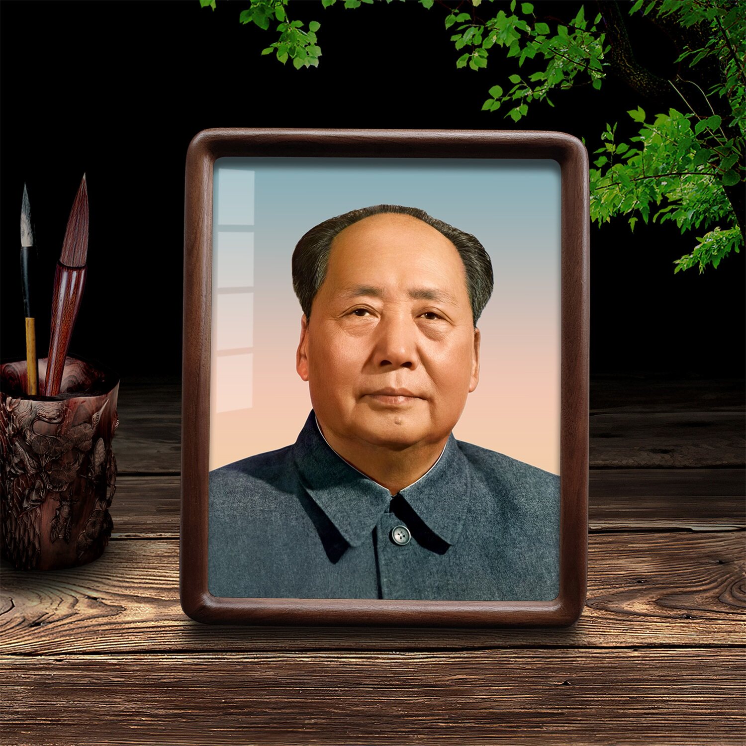 毛主席画像办公室摆台装饰画