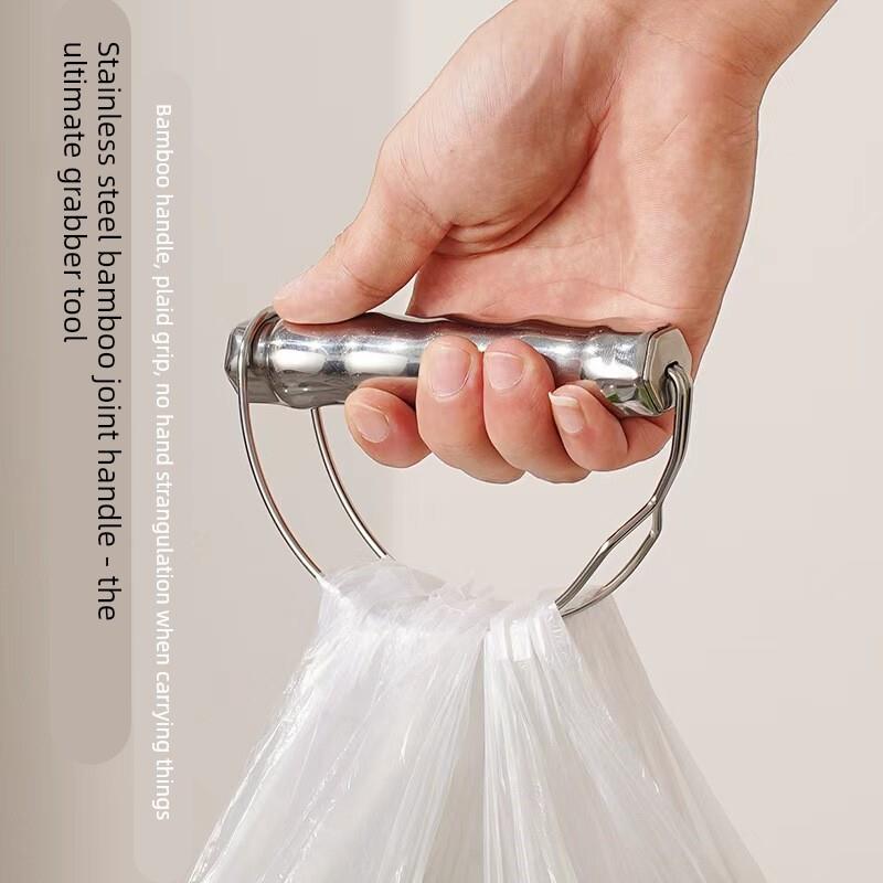 不锈钢竹节手柄提物器提菜器便捷不勒省力手提买菜提手菜器家用款