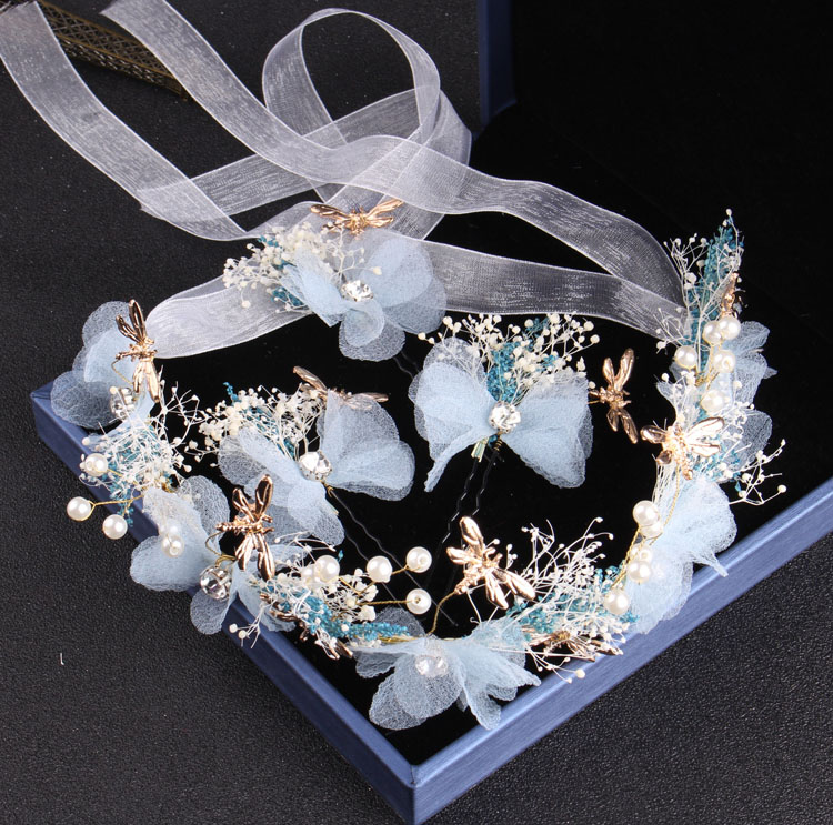 原创纯手工蜻蜓发簪套装包邮头饰