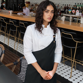 厨师服高端餐饮烘焙西餐厅主厨后厨房厨师工作服男长袖 中国风定制