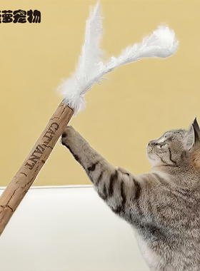 大菠萝宠物 CATWANT猫咪旺农场巨型羽毛笔木天蓼磨牙齿解闷逗猫棒