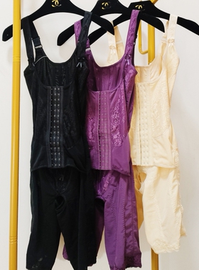 C3166连体塑身衣加强版三排扣紧身女~林子外贸【全店任3件包邮】