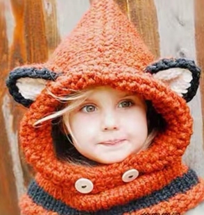 清仓特价B2103立体耳朵毛线帽子可爱小狐狸秋冬【全店任3件包邮】