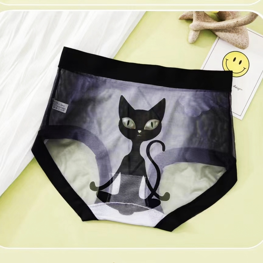 2167女士内裤猫咪纯欲性感三角裤