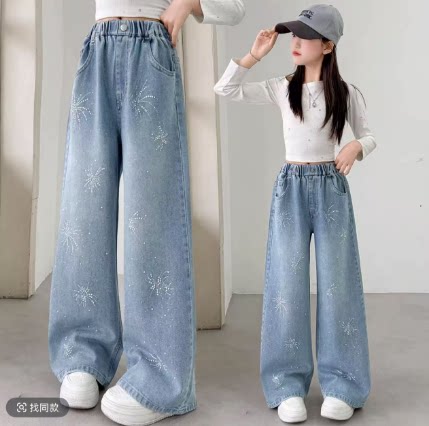 一号童品社 2607-4烟花闪闪牛仔裤【D93】