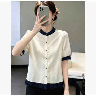 一号童品社  9547拼色短袖衬衫【L08】