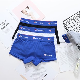 平角四角三角裤 女纯棉宽边运动大码 学生透气 潮牌内裤 3条装