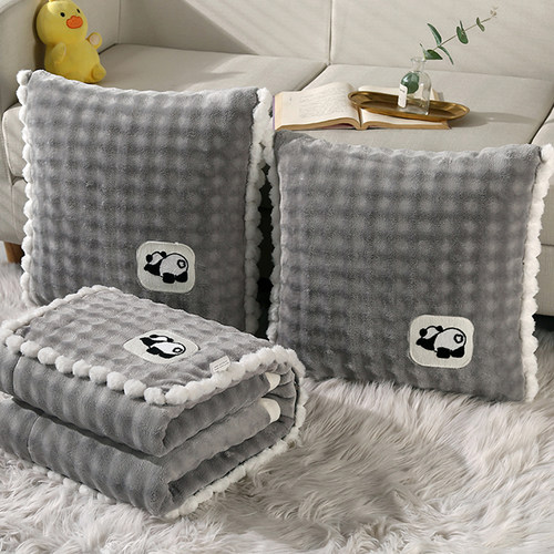 加厚保暖抱枕被子两用