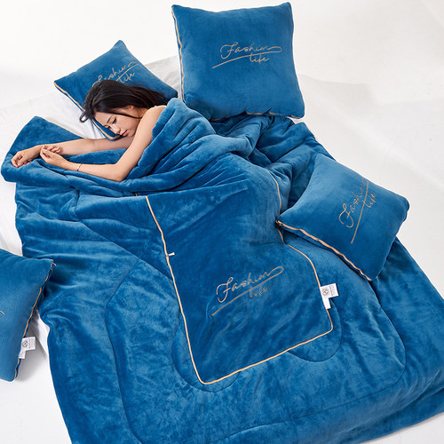 特厚特重8斤！抱枕被子两用