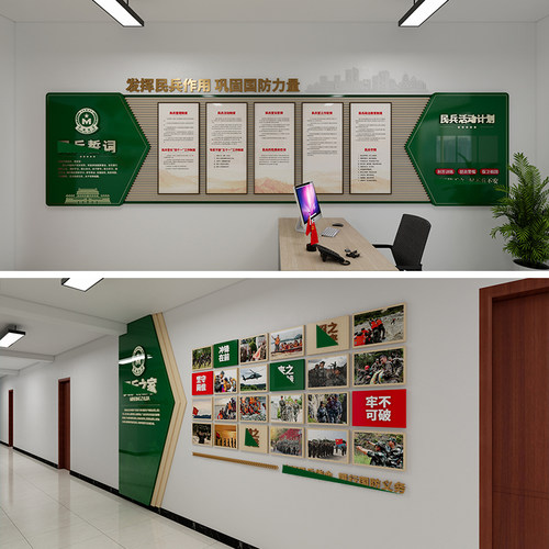 民兵文化墙源文件/民兵营连文化墙源文件/民兵营长职责/民兵风采
