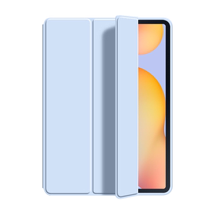 iBrave适用三星tab s6lite平板保护套galaxys6lite三折保护壳smp610磁吸p615c液态硅胶全包电脑纯色防摔软壳