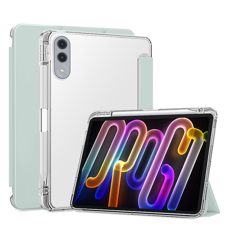 ibrave适用联想小新平板ProGT保护套11.1英寸新款带笔槽Lenovo透明三折TB710FU软硅胶防弯气囊防摔外套带磁吸