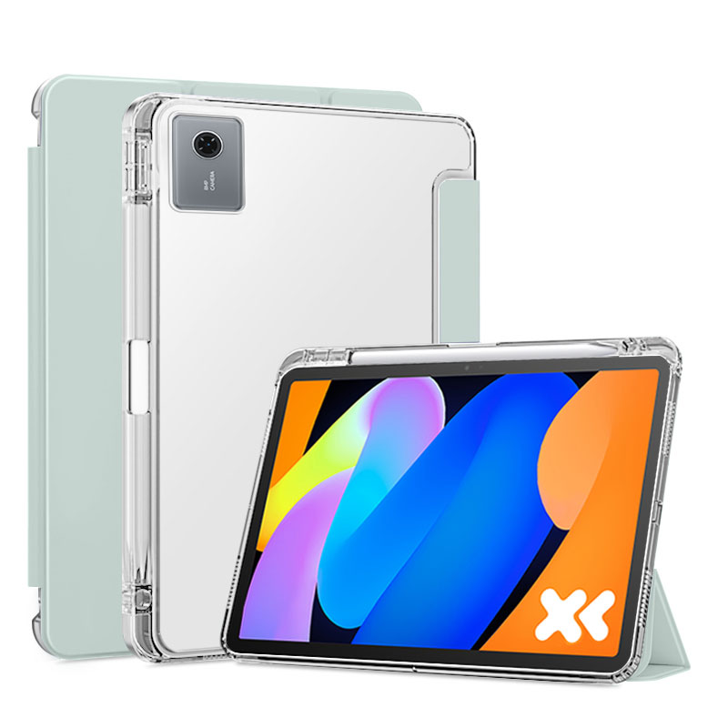 适用联想小新11平板保护套11英寸新款带笔槽lenovo小新Pad2025透明三折TB335FC软硅胶防弯气囊防摔外套带磁吸