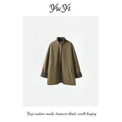 2025冬季新款立领拼接撞色派克服外套宽松显瘦休闲百搭棉服