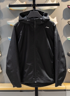 李宁运动风衣女子2026新品健身防泼水连帽防风服梭织外套AFDW102