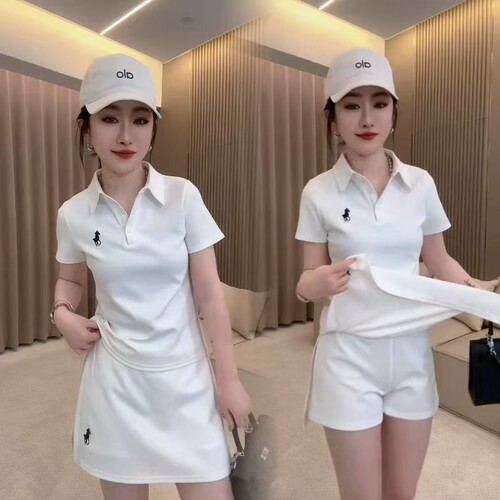 2026新款休闲运动套装裙女夏韩版小个子短袖POLO衫短裙网球两件套
