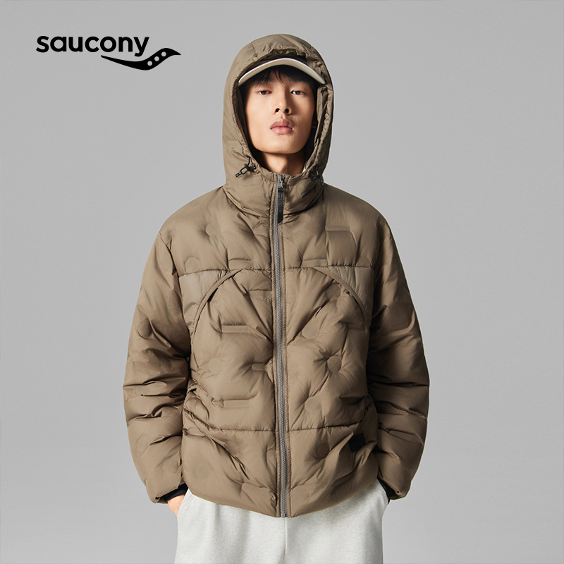 Saucony索康尼男女简约百搭机能风宽松时尚羽绒服