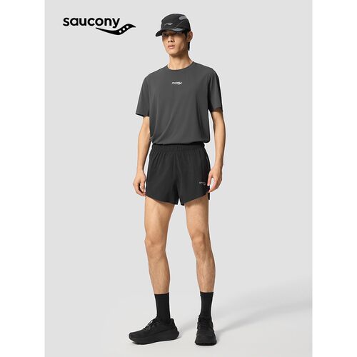 Saucony索康尼男款竞速跑步高弹轻薄舒适凉感梭织单层短裤