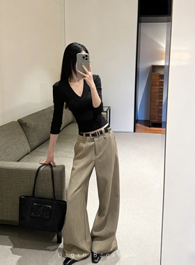 暴走高仙女高个子加长阔腿西裤裤女春夏高腰垂感宽松显瘦休闲长裤
