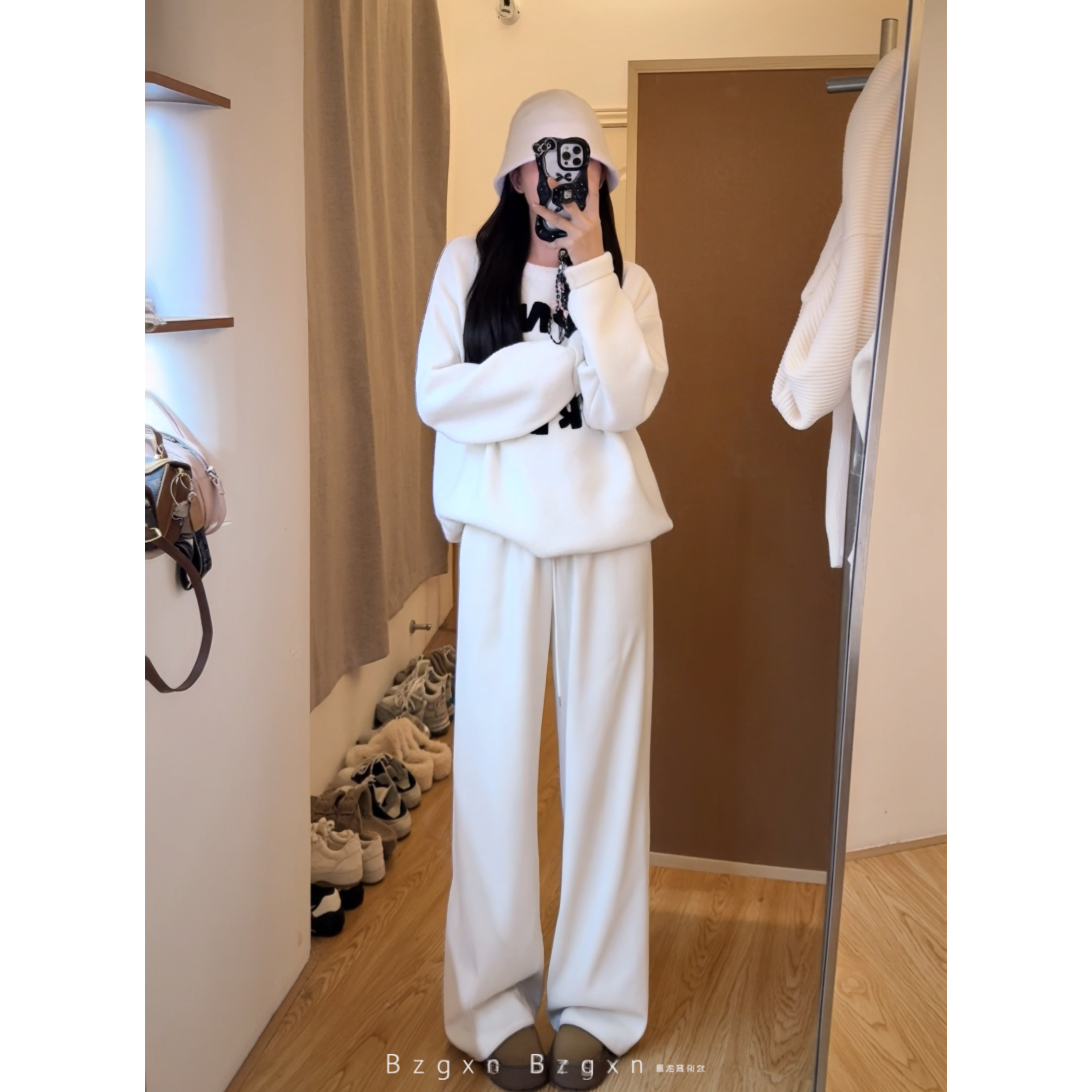 加绒加厚毛衣套装175高个子加长