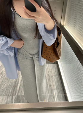 暴走高仙女175高个子加长衬衫外套女秋季甜辣休闲灰色背心连衣裙