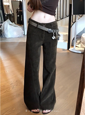 暴走高仙女175高个子加长180窄版女2026春秋新款微喇休闲直筒裤子