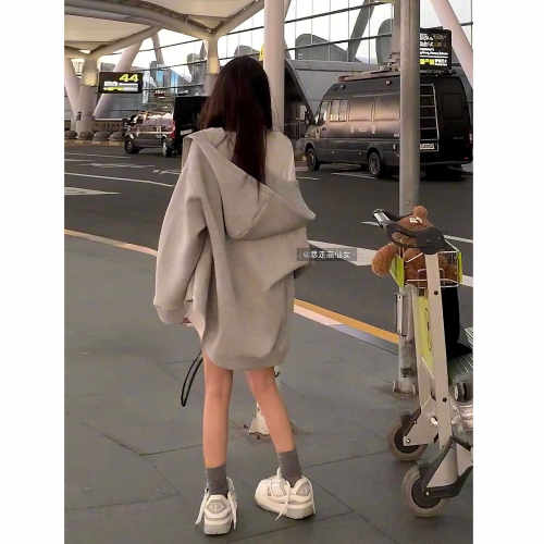 春季开衫连帽休闲卫衣外套韩系